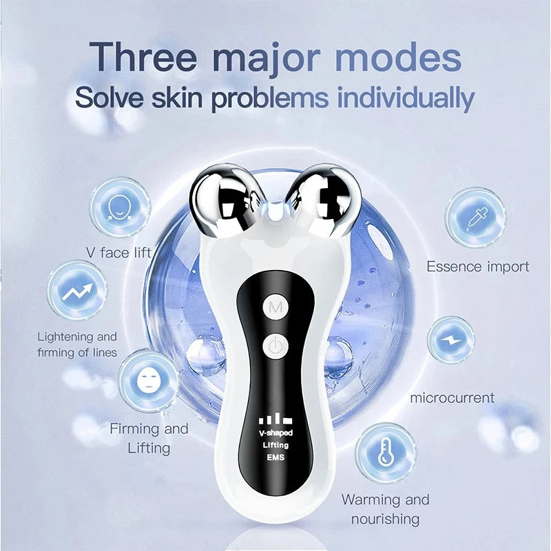 Portable V-Face Microcurrent Lift Roller