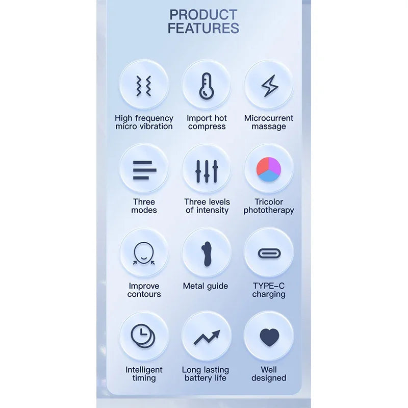 Portable V-Face Microcurrent Lift Roller