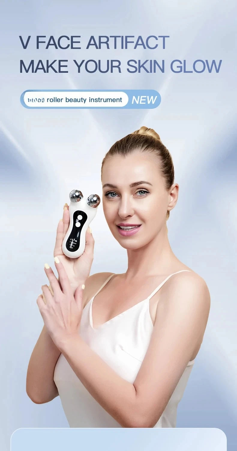 Portable V-Face Microcurrent Lift Roller