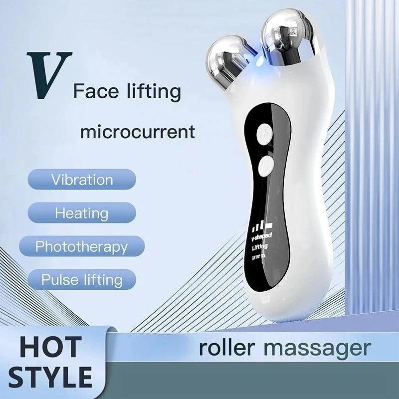 Portable V-Face Microcurrent Lift Roller