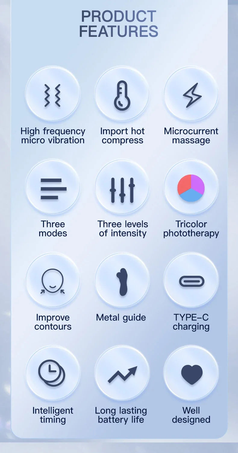 Portable V-Face Microcurrent Lift Roller